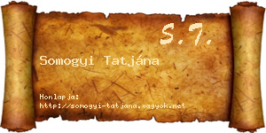 Somogyi Tatjána névjegykártya